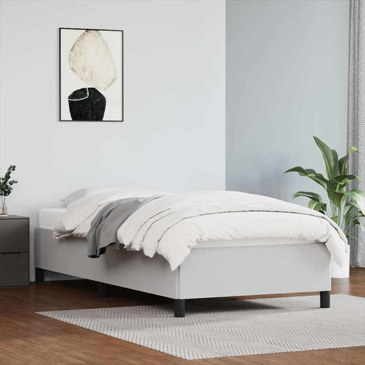 Giroletto senza Materasso Bianco 100x200 cm in Similpelle