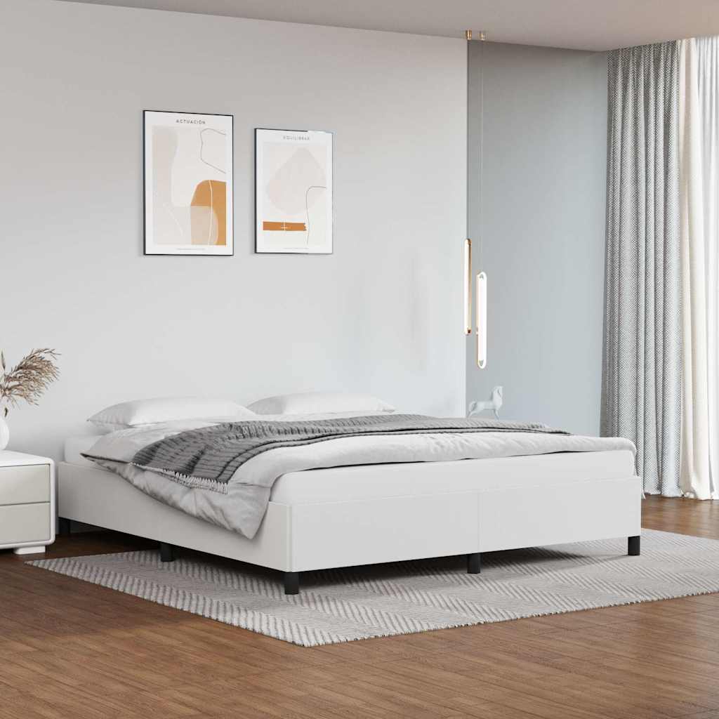 Giroletto senza Materasso Bianco 160x200 cm in Similpelle