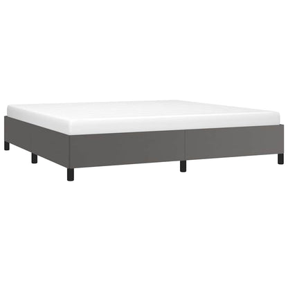 Giroletto senza Materasso Grigio 200x200 cm in Similpelle