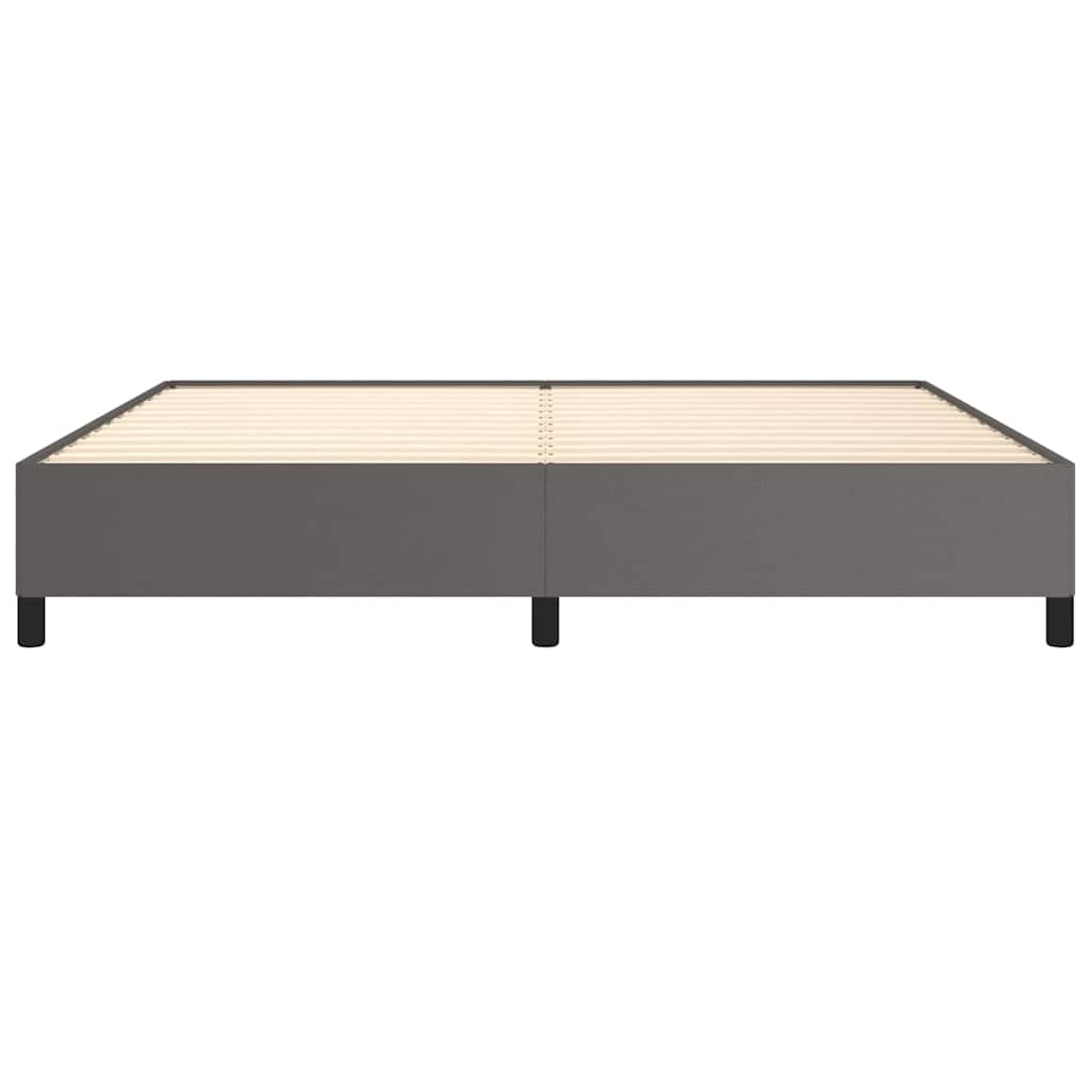 Giroletto senza Materasso Grigio 200x200 cm in Similpelle