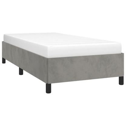 Giroletto senza Materasso Grigio Chiaro 90x200 cm Velluto