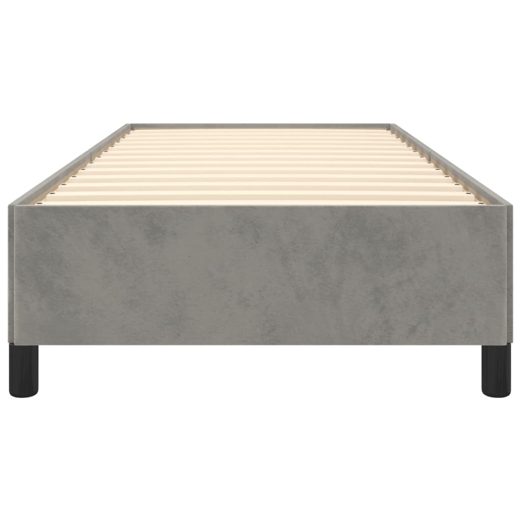 Giroletto senza Materasso Grigio Chiaro 90x200 cm Velluto