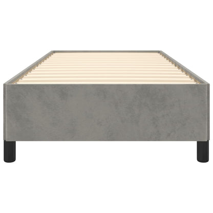 Giroletto senza Materasso Grigio Chiaro 90x200 cm Velluto