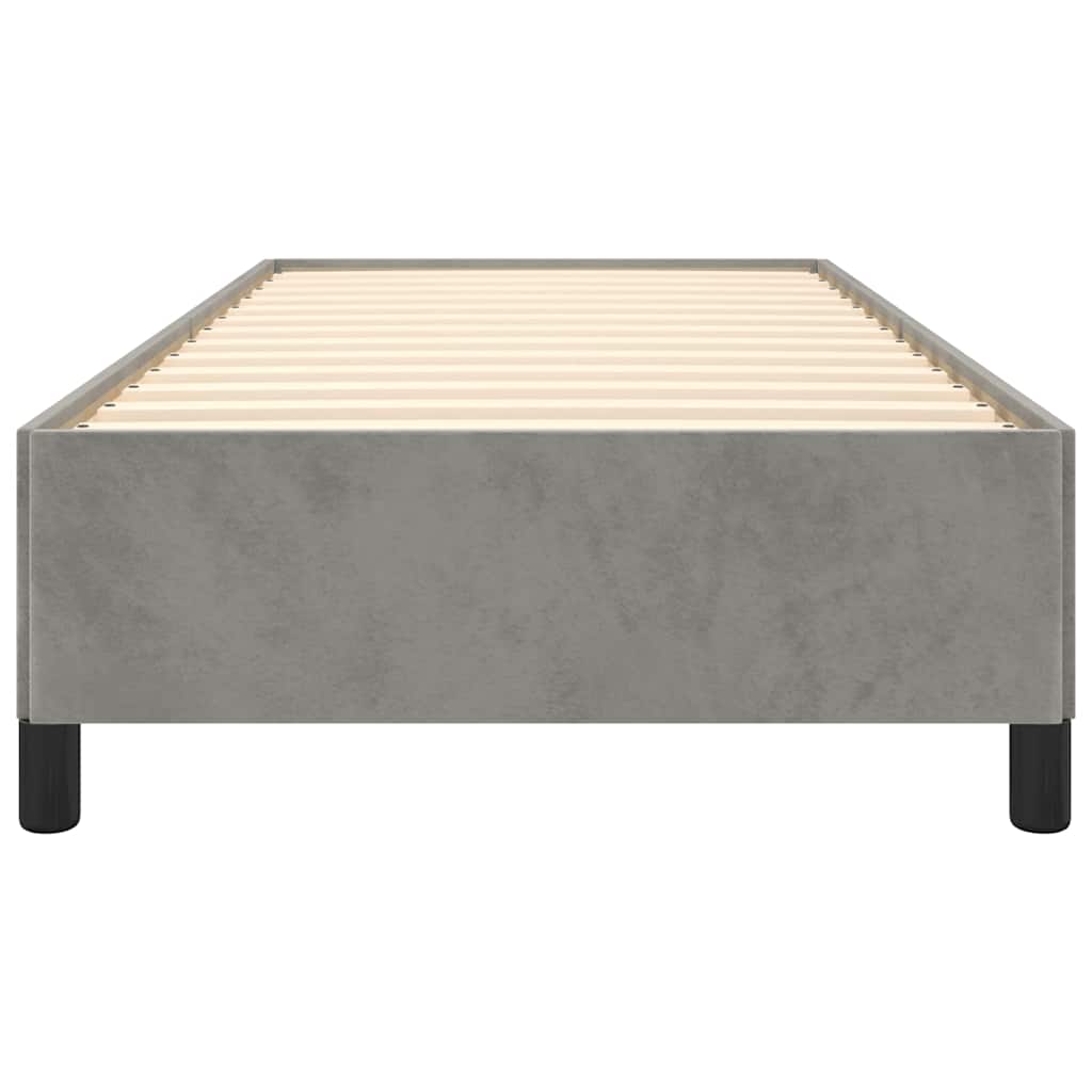 Giroletto senza Materasso Grigio Chiaro 90x200 cm Velluto