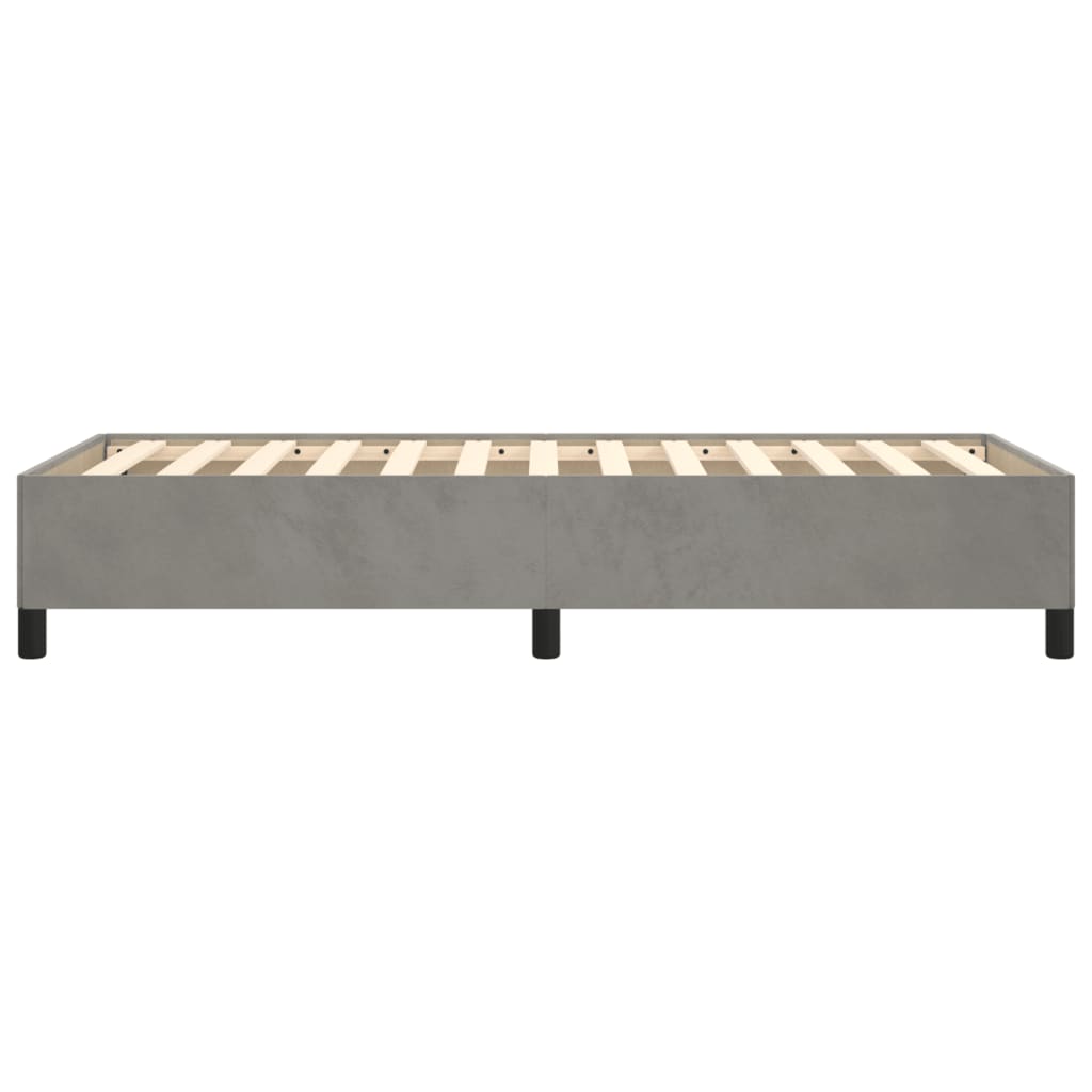 Giroletto senza Materasso Grigio Chiaro 90x200 cm Velluto