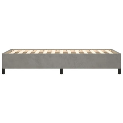 Giroletto senza Materasso Grigio Chiaro 90x200 cm Velluto