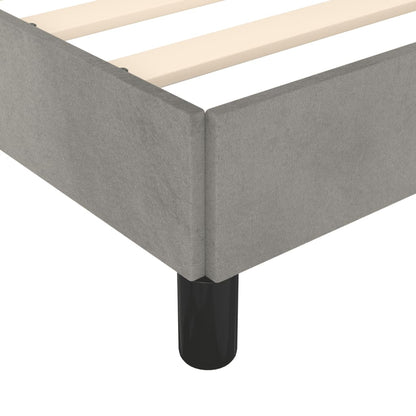 Giroletto senza Materasso Grigio Chiaro 90x200 cm Velluto