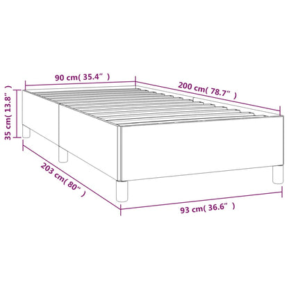 Giroletto senza Materasso Grigio Chiaro 90x200 cm Velluto