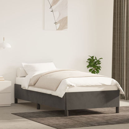 Giroletto senza Materasso Grigio Scuro 90x200 cm Velluto | homemem39