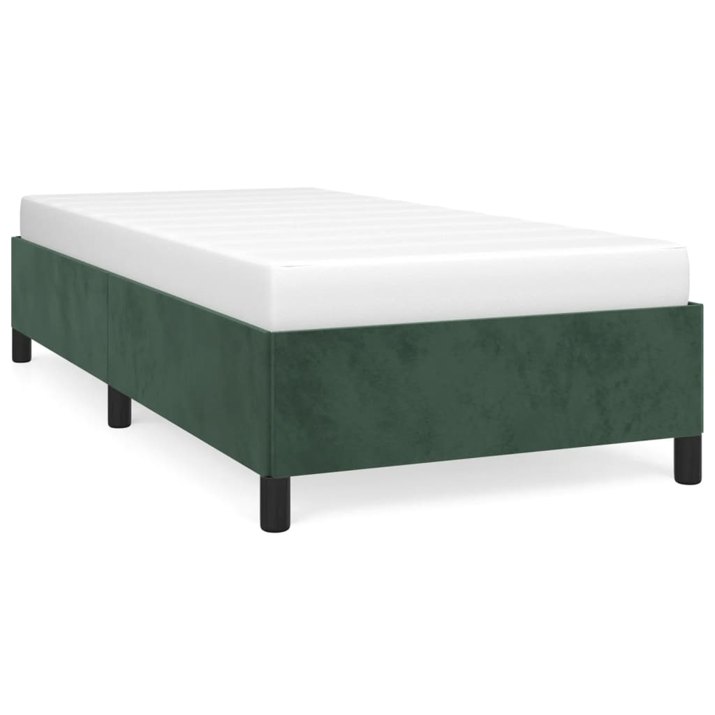 Giroletto senza Materasso Verde Scuro 90x200 cm in Velluto - homemem39