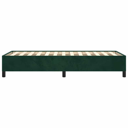 Giroletto senza Materasso Verde Scuro 90x200 cm in Velluto