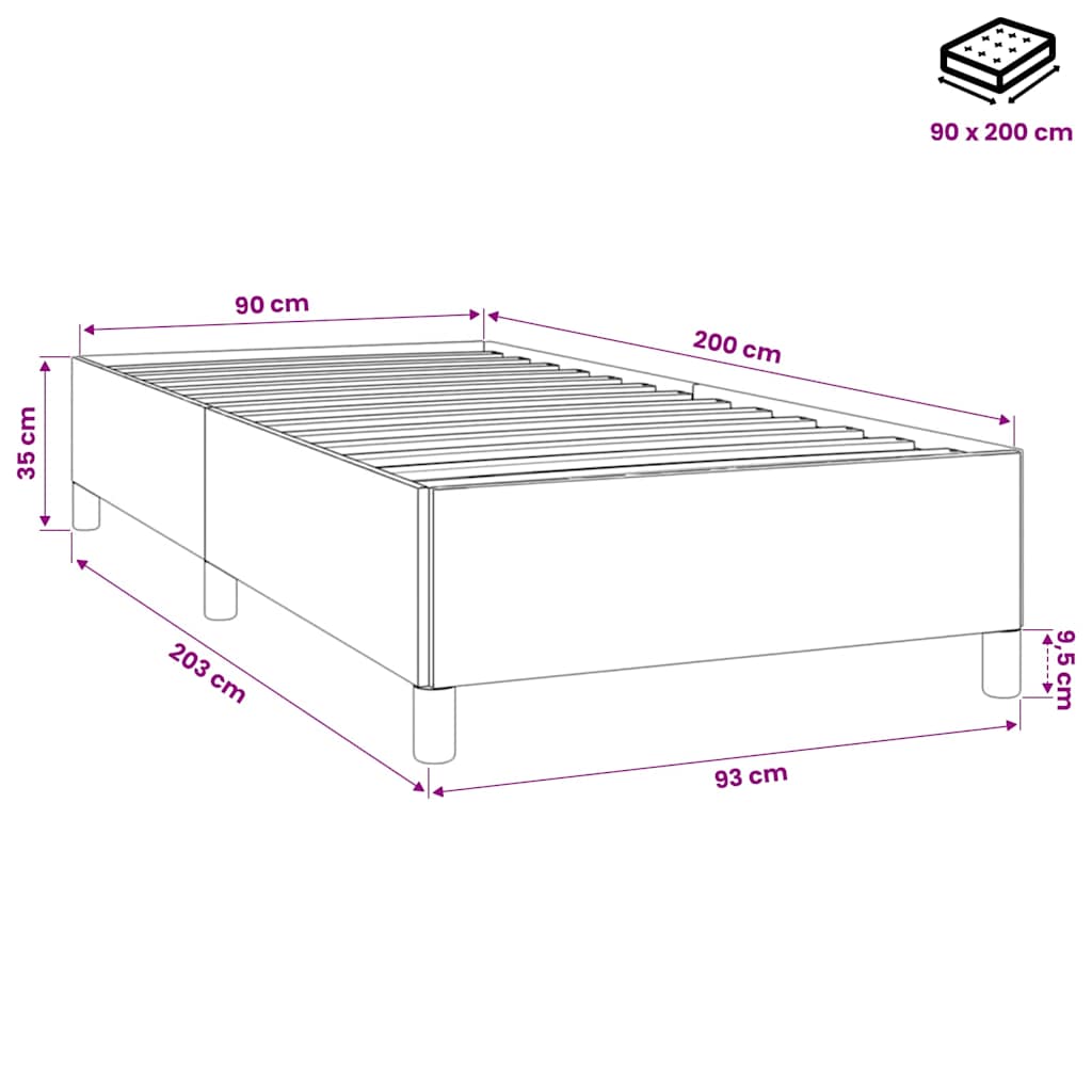 Giroletto senza Materasso Verde Scuro 90x200 cm in Velluto