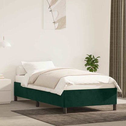 Giroletto senza Materasso Verde Scuro 90x200 cm in Velluto
