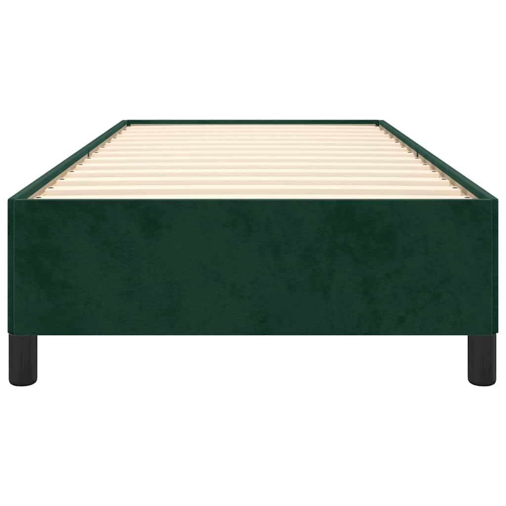 Giroletto senza Materasso Verde Scuro 100x200 cm in Velluto