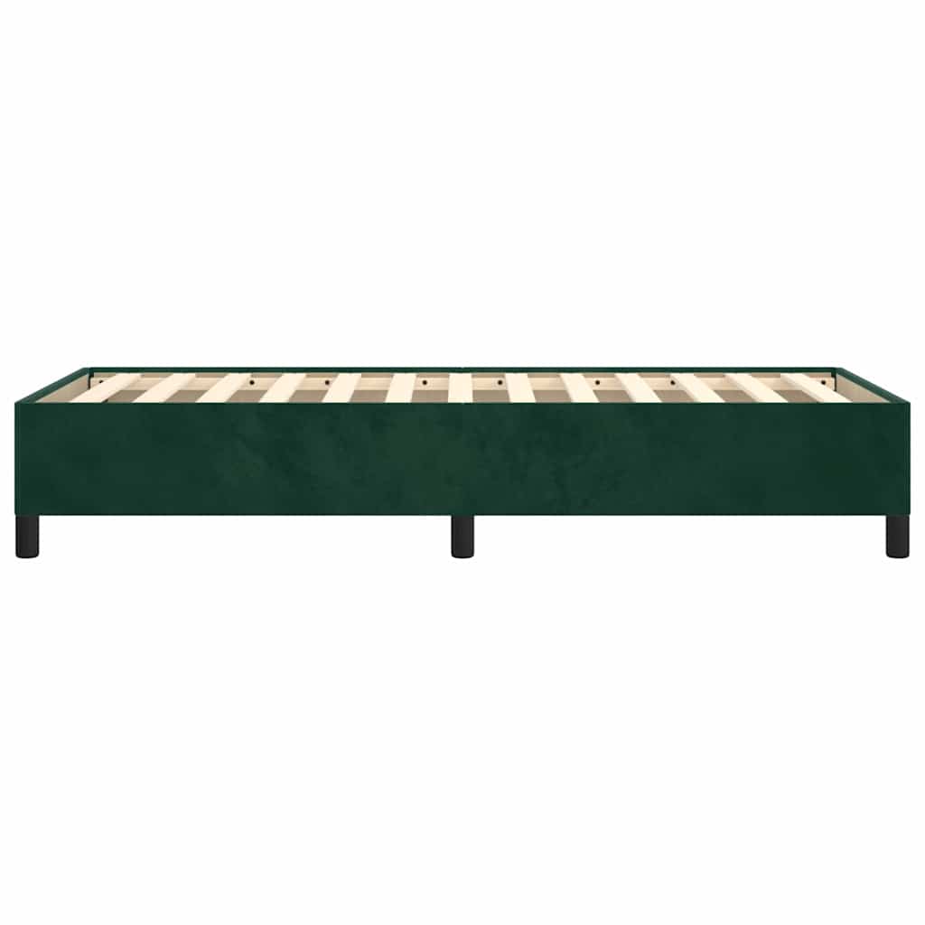 Giroletto senza Materasso Verde Scuro 100x200 cm in Velluto