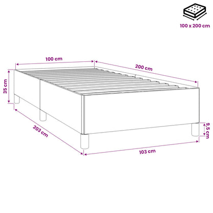 Giroletto senza Materasso Verde Scuro 100x200 cm in Velluto