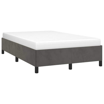 Giroletto senza Materasso Grigio Scuro 120x200 cm Velluto