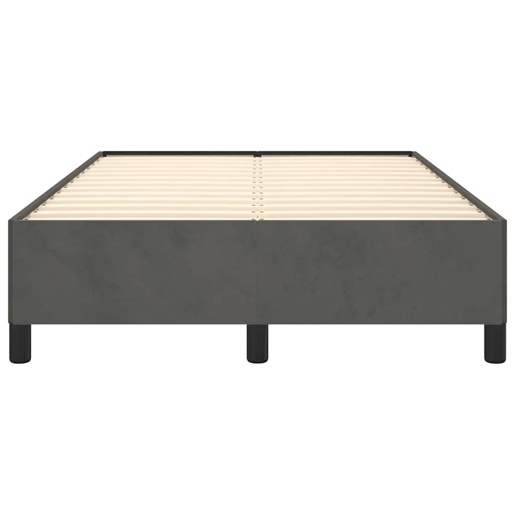 Giroletto senza Materasso Grigio Scuro 120x200 cm Velluto