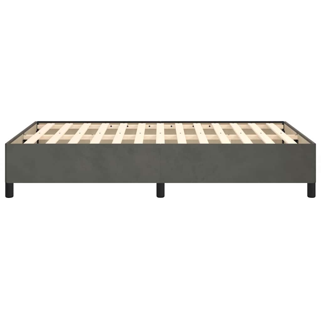 Giroletto senza Materasso Grigio Scuro 120x200 cm Velluto