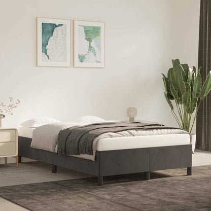 Giroletto senza Materasso Grigio Scuro 120x200 cm Velluto
