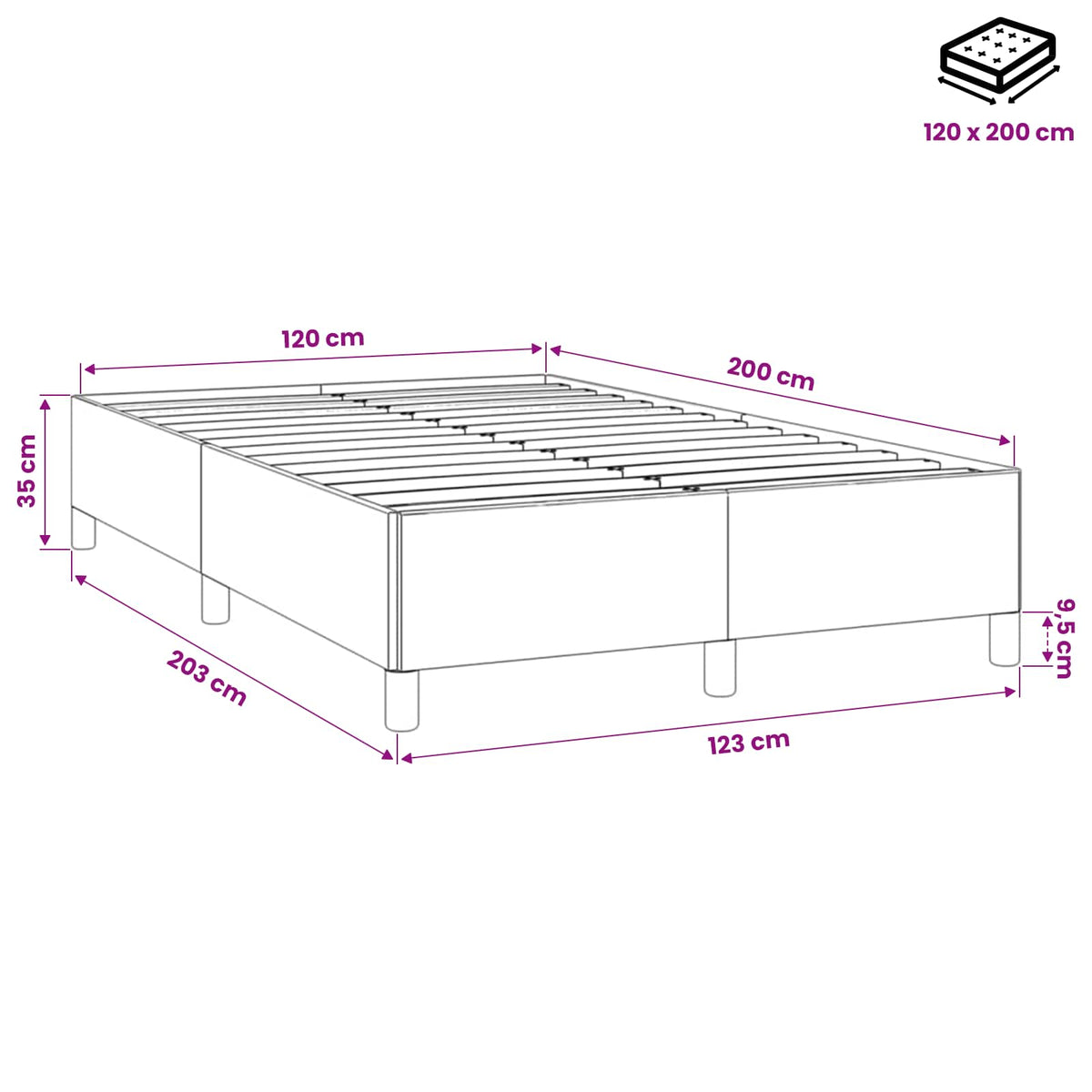 Giroletto senza Materasso Verde Scuro 120x200 cm in Velluto | homemem39