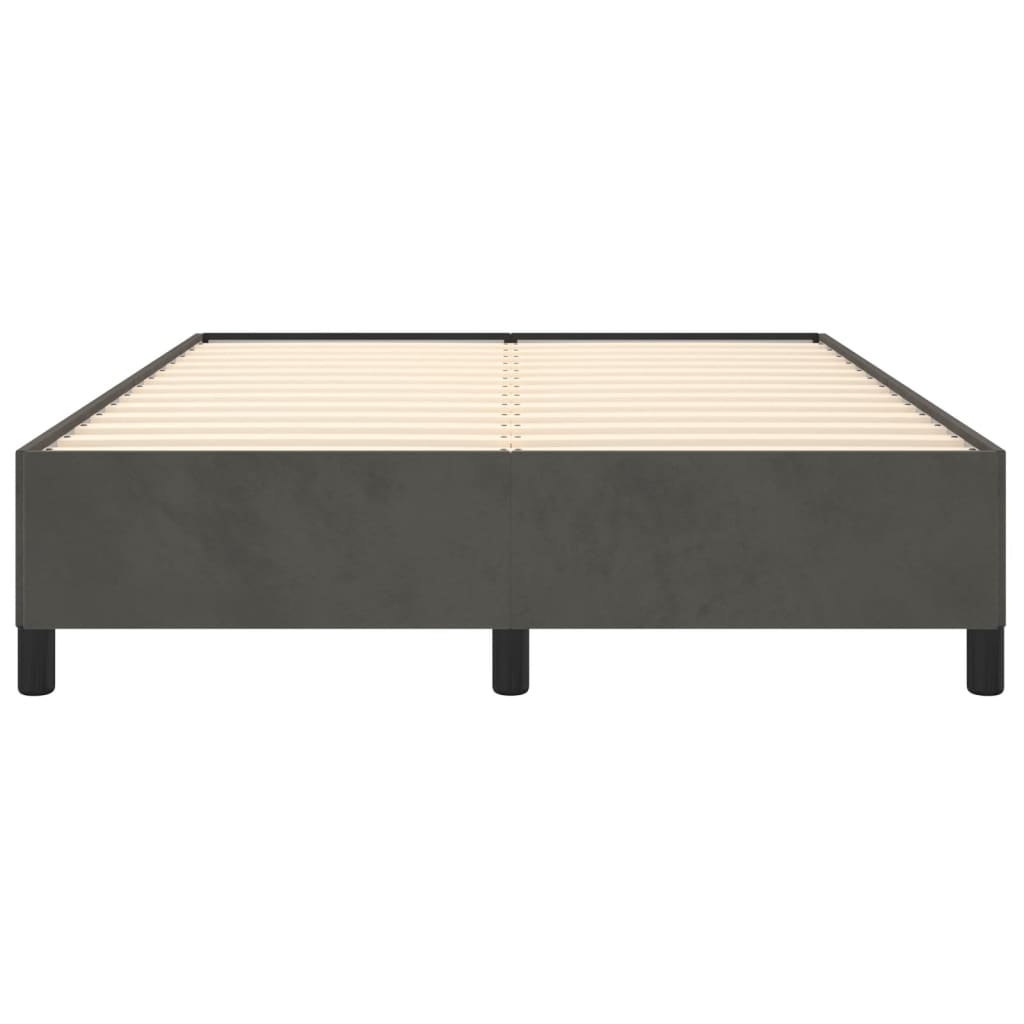 Giroletto senza Materasso Grigio Scuro 140x190 cm Velluto | homemem39