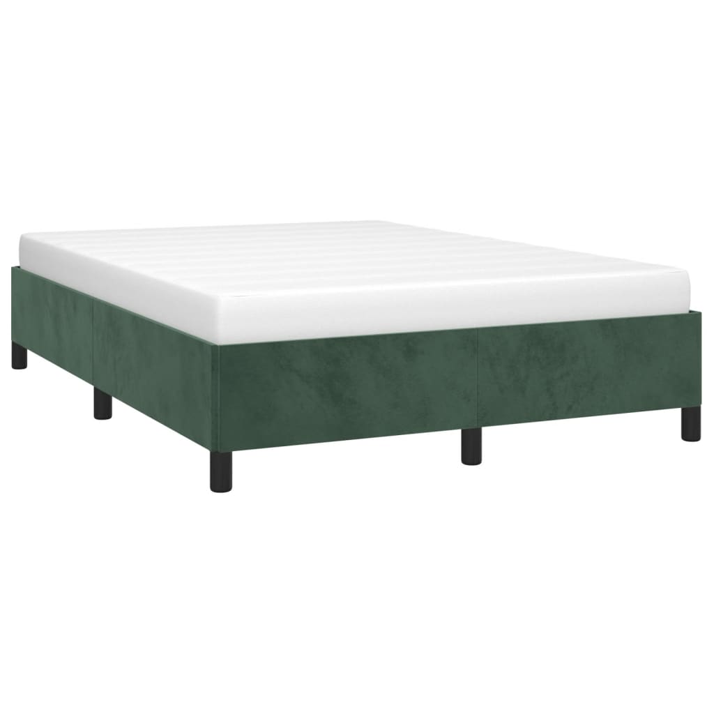 Giroletto senza Materasso Verde Scuro 140x190 cm in Velluto - homemem39