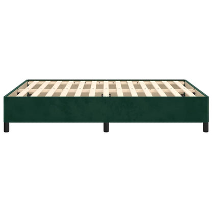Giroletto senza Materasso Verde Scuro 140x190 cm in Velluto