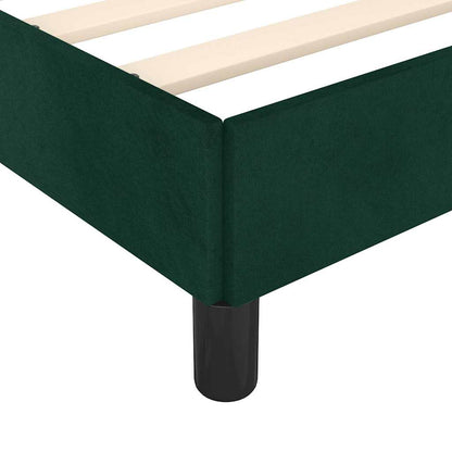 Giroletto senza Materasso Verde Scuro 140x190 cm in Velluto