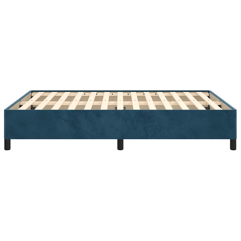 Giroletto senza Materasso Blu Scuro 140x190 cm in Velluto