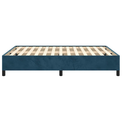 Giroletto senza Materasso Blu Scuro 140x190 cm in Velluto