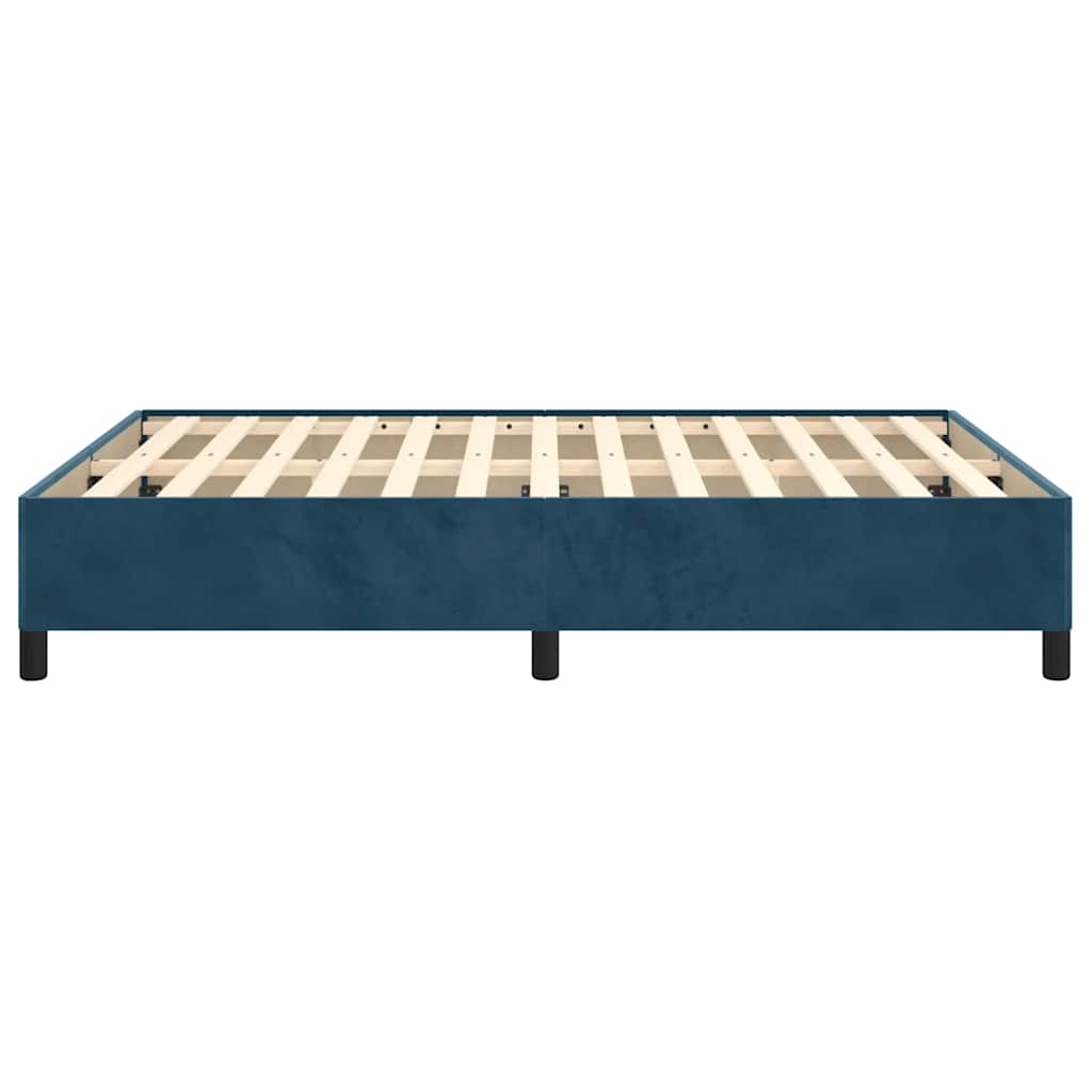 Giroletto senza Materasso Blu Scuro 140x200 cm Velluto | homemem39