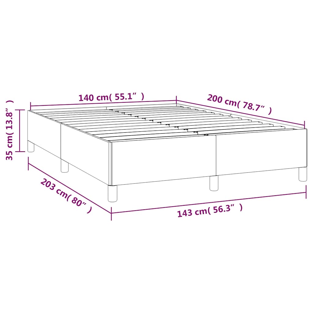 Giroletto senza Materasso Blu Scuro 140x200 cm Velluto | homemem39