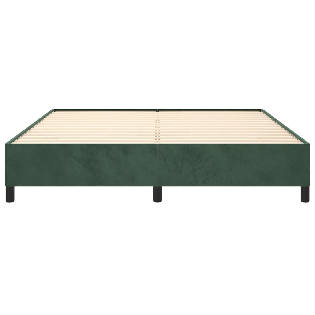 Giroletto senza Materasso Verde Scuro 160x200 cm in Velluto - homemem39