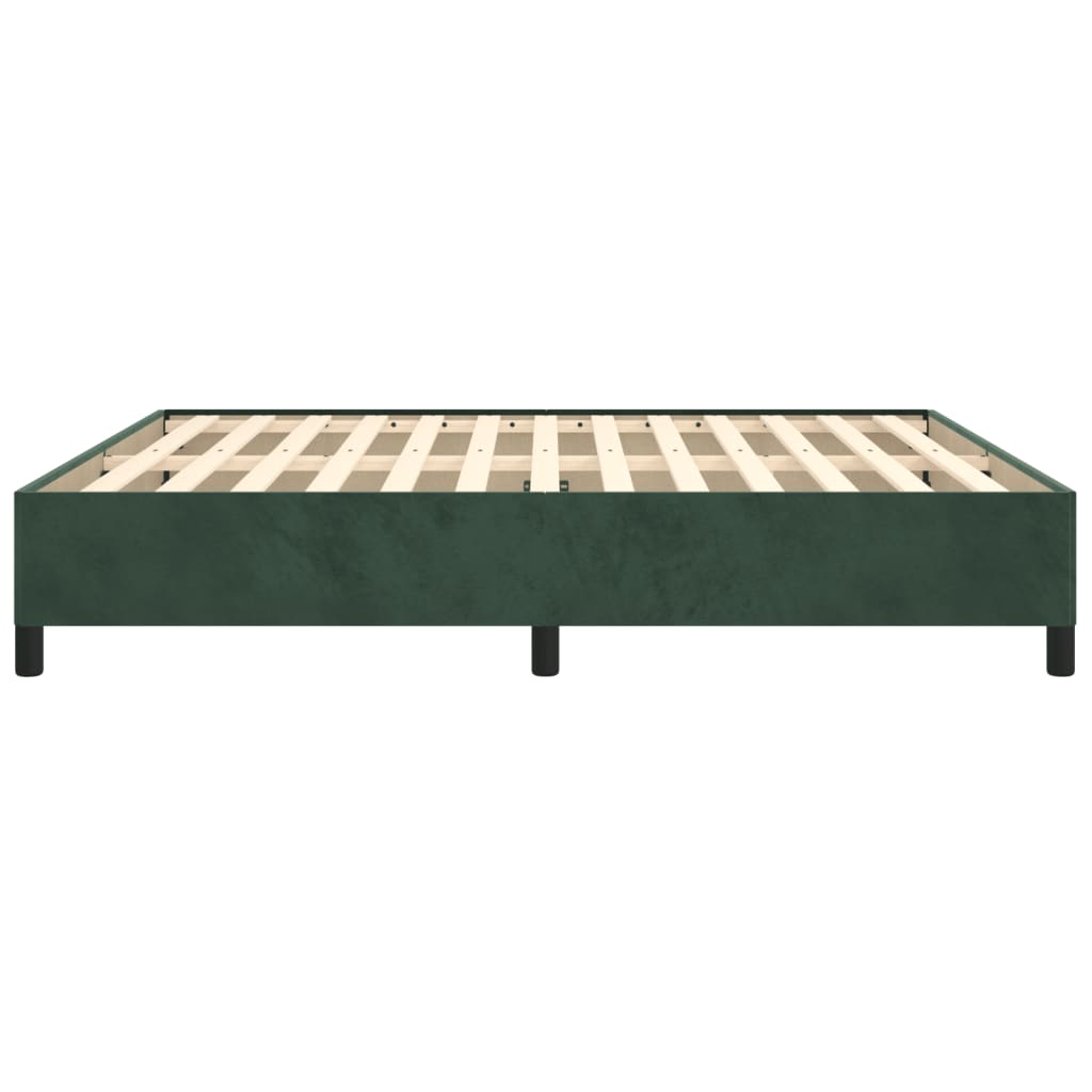 Giroletto senza Materasso Verde Scuro 160x200 cm in Velluto - homemem39