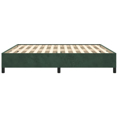 Giroletto senza Materasso Verde Scuro 160x200 cm in Velluto - homemem39