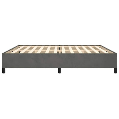 Giroletto senza Materasso Grigio Scuro 200x200 cm Velluto
