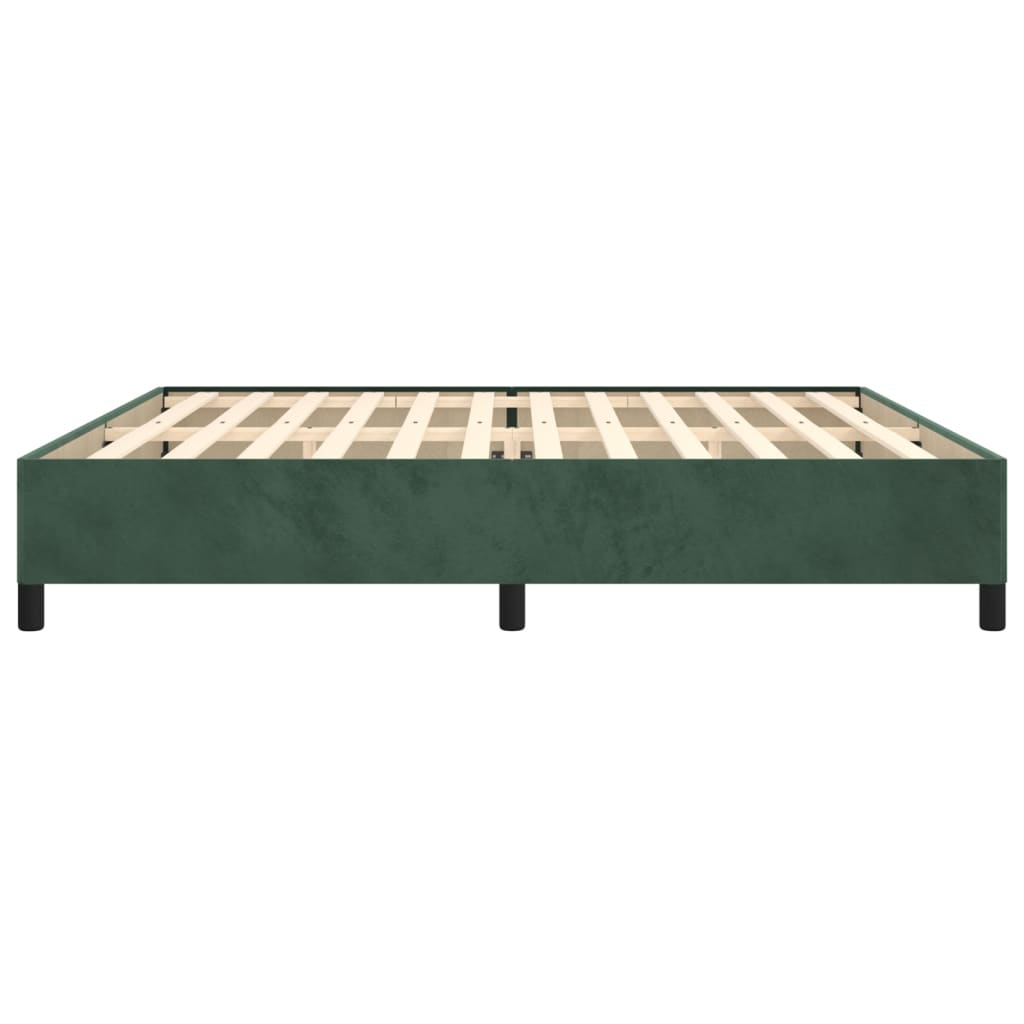 Giroletto senza Materasso Verde Scuro 200x200 cm in Velluto - homemem39