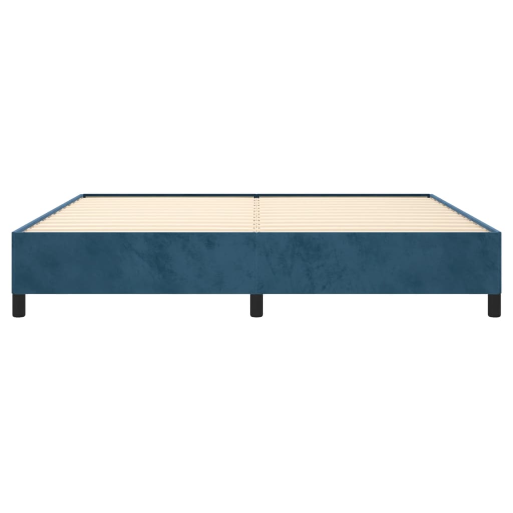Giroletto senza Materasso Blu Scuro 200x200 cm in Velluto