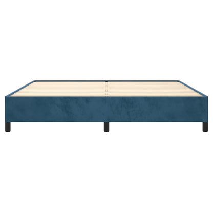 Giroletto senza Materasso Blu Scuro 200x200 cm in Velluto