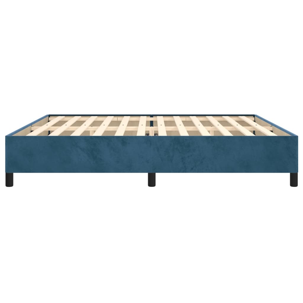 Giroletto senza Materasso Blu Scuro 200x200 cm in Velluto