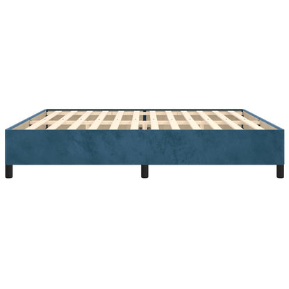 Giroletto senza Materasso Blu Scuro 200x200 cm in Velluto
