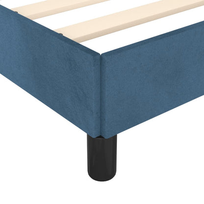 Giroletto senza Materasso Blu Scuro 200x200 cm in Velluto
