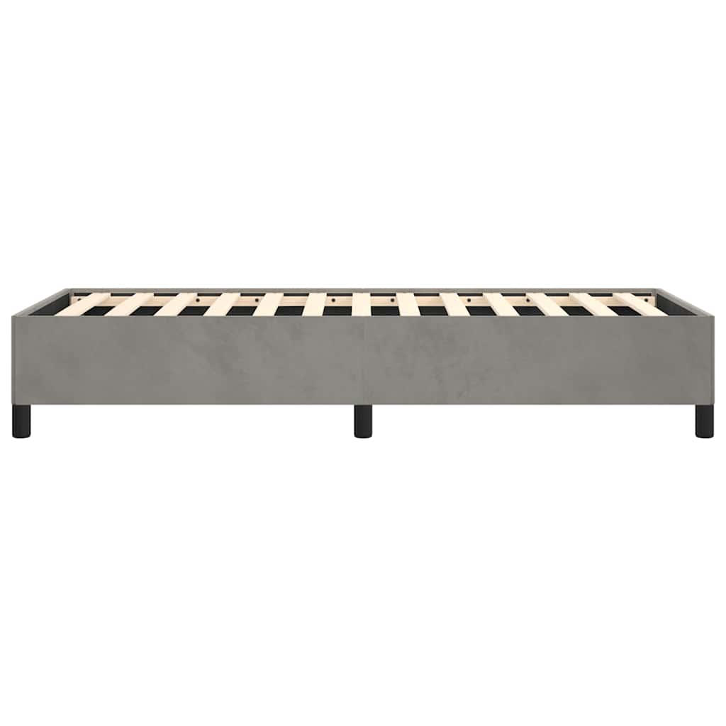 Struttura letto senza Materasso Grigio Chiaro 100x190 cm singolo Velluto | homemem39
