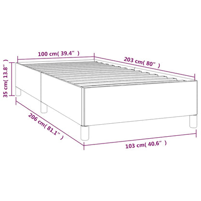 Struttura letto senza Materasso Grigio Chiaro 100x203 cm singolo XL Velluto | homemem39