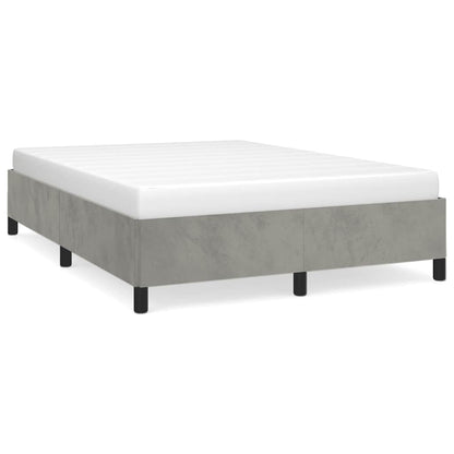 Struttura letto senza Materasso Grigio Chiaro 137x190 cm Velluto integrale | homemem39