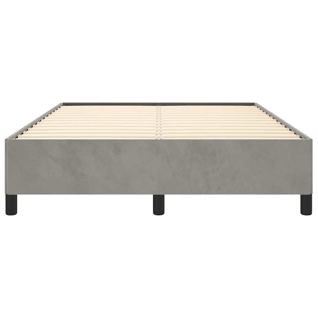 Struttura letto senza Materasso Grigio Chiaro 137x190 cm Velluto integrale | homemem39