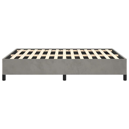Struttura letto senza Materasso Grigio Chiaro 137x190 cm Velluto integrale | homemem39