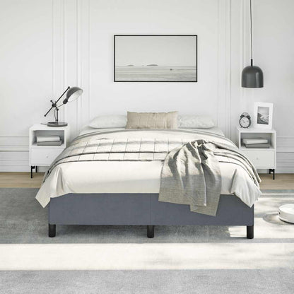 Struttura letto senza Materasso Grigio Scuro 137x190 cm Velluto | homemem39
