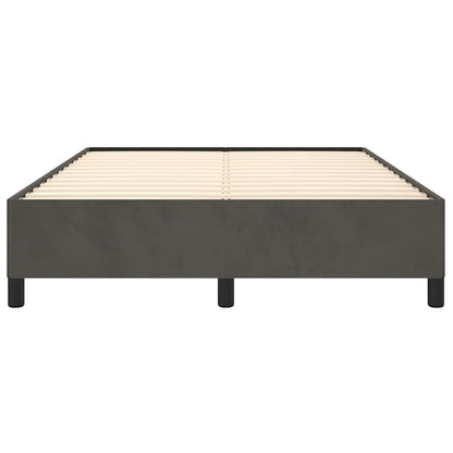 Struttura letto senza Materasso Grigio Scuro 137x190 cm Velluto | homemem39
